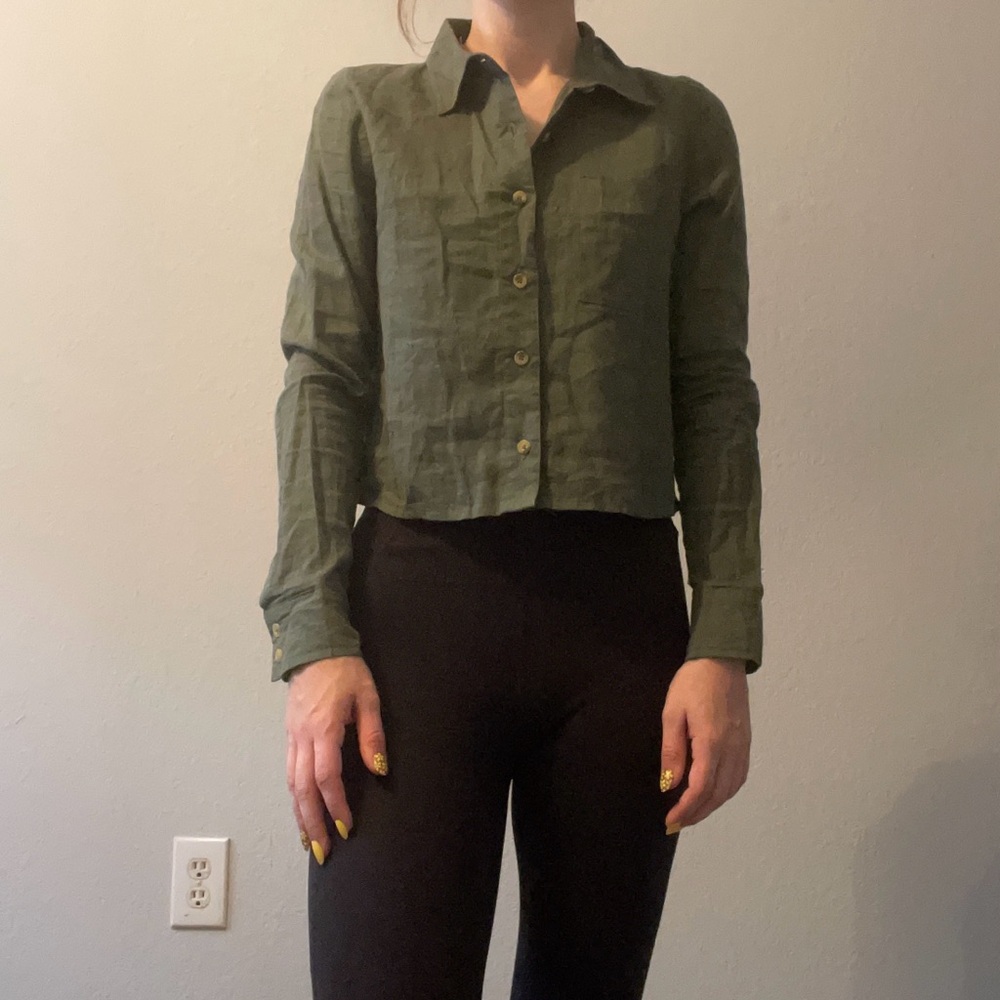 Cropped Collared Shirt